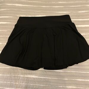 Black Athletic Skort with Built-In Shorts & Side Pockets | Size L
